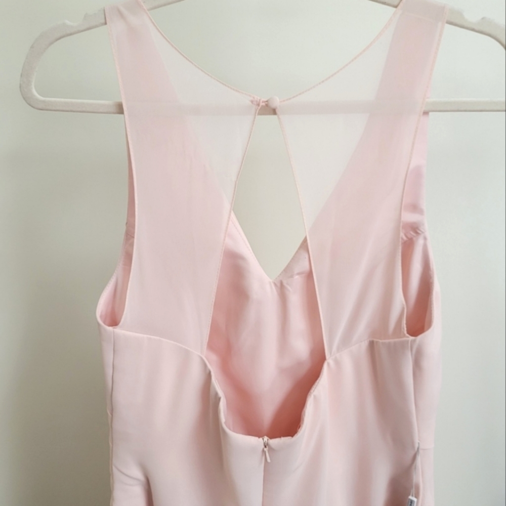 JJ's House Pink Pearl Faux Wrap Goddess Mini Dress size 10 - Picture 15 of 16